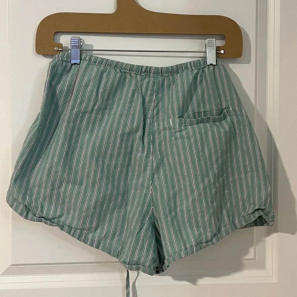 Madewell Poplin Cotton Shorts - Dusty Verdigris- small